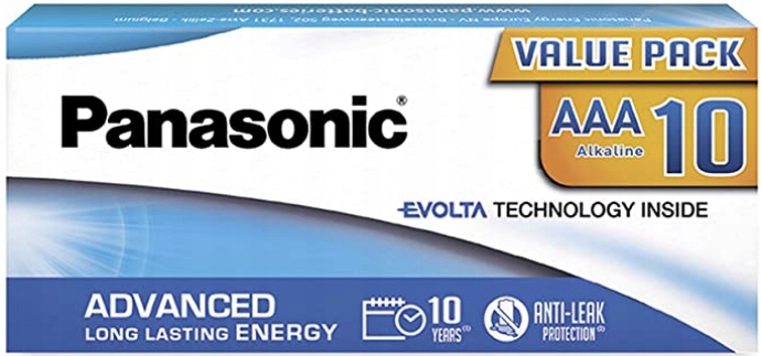 

10x Baterie alkaliczne Panasonic Evolta LR3 Aaa R3