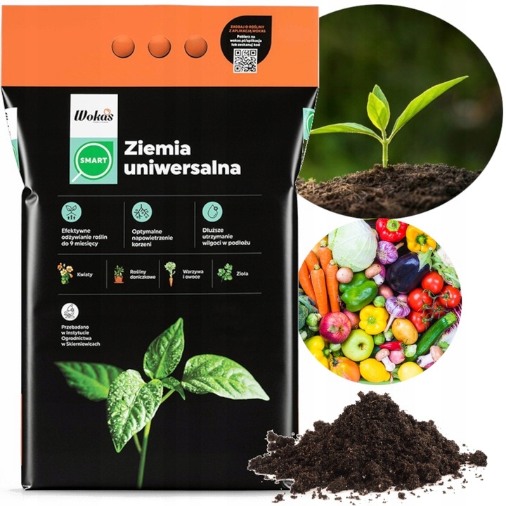 

Ziemia Podłoże Uniwersalna 20l Wokas Smart