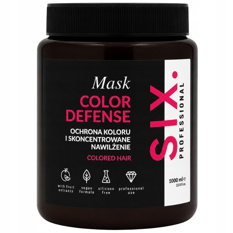 Six Professional Color Defense Maska Na Vlasy Ochrana Barvy 1000 ML