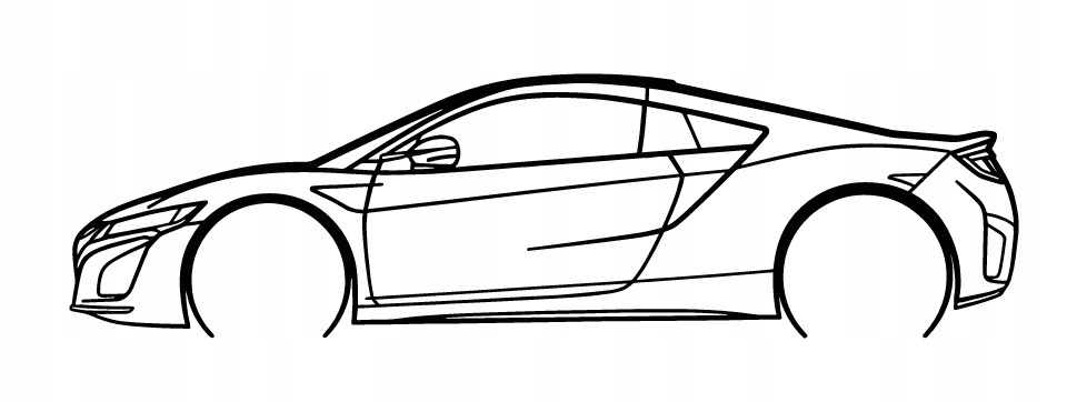 nástěnná dekorace Obrázek vozu Honda Nsx