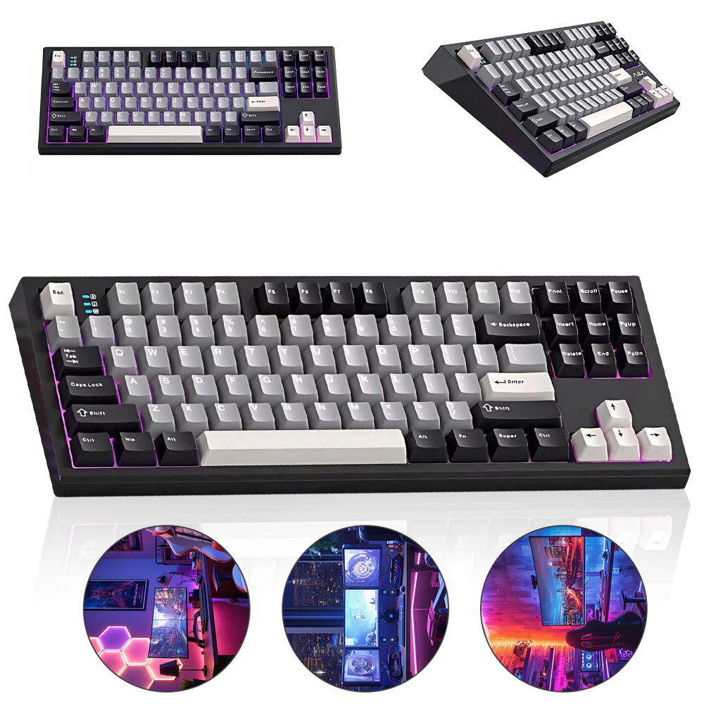 Klawiatura Dla Graczy Mechaniczna Wind Spirit Czarna Bluetooth Kablowa S87