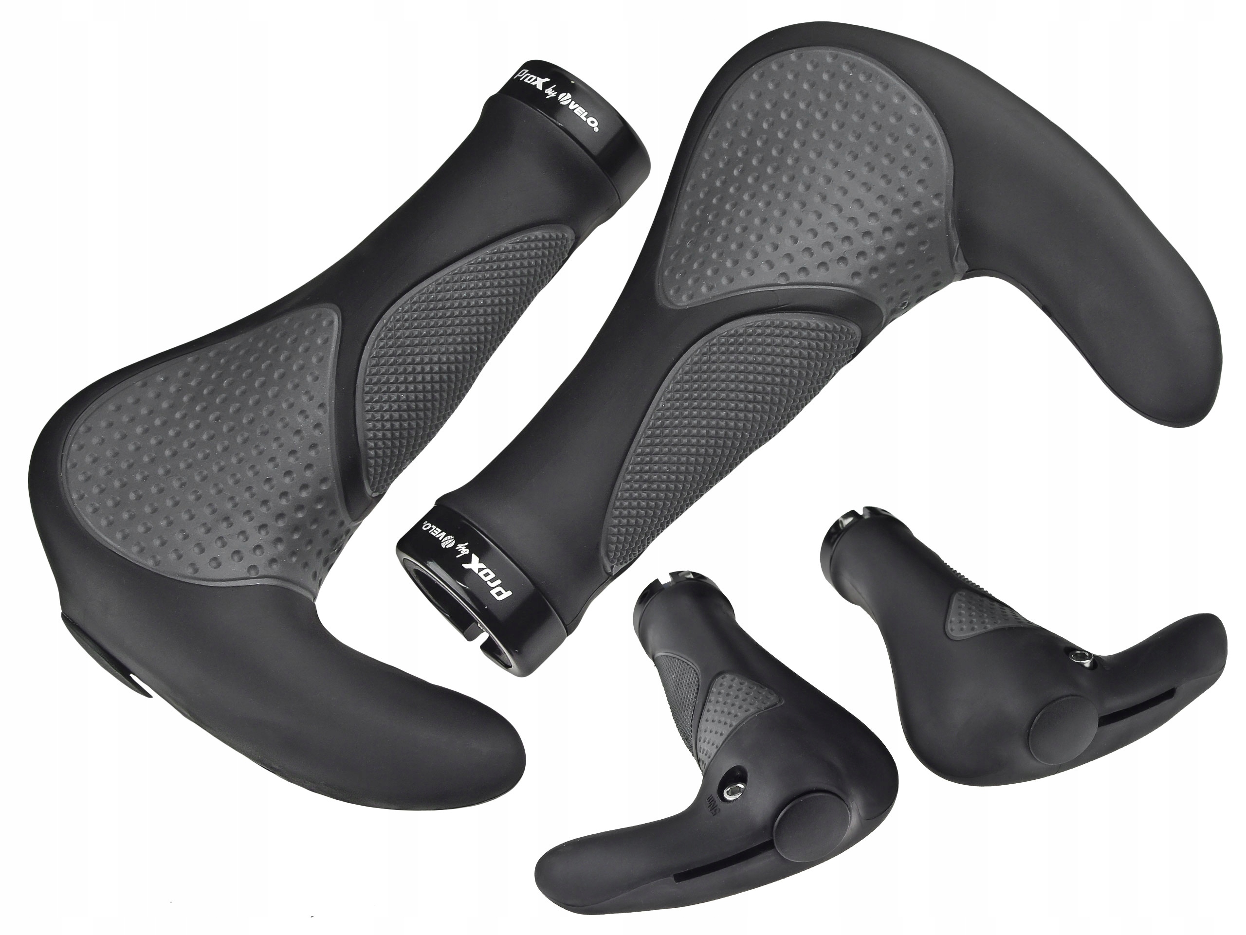 Chwyty Gripy Rowerowe Prox Velo VLG-1185AD3 Przykręcane Z Rogami 138 mm