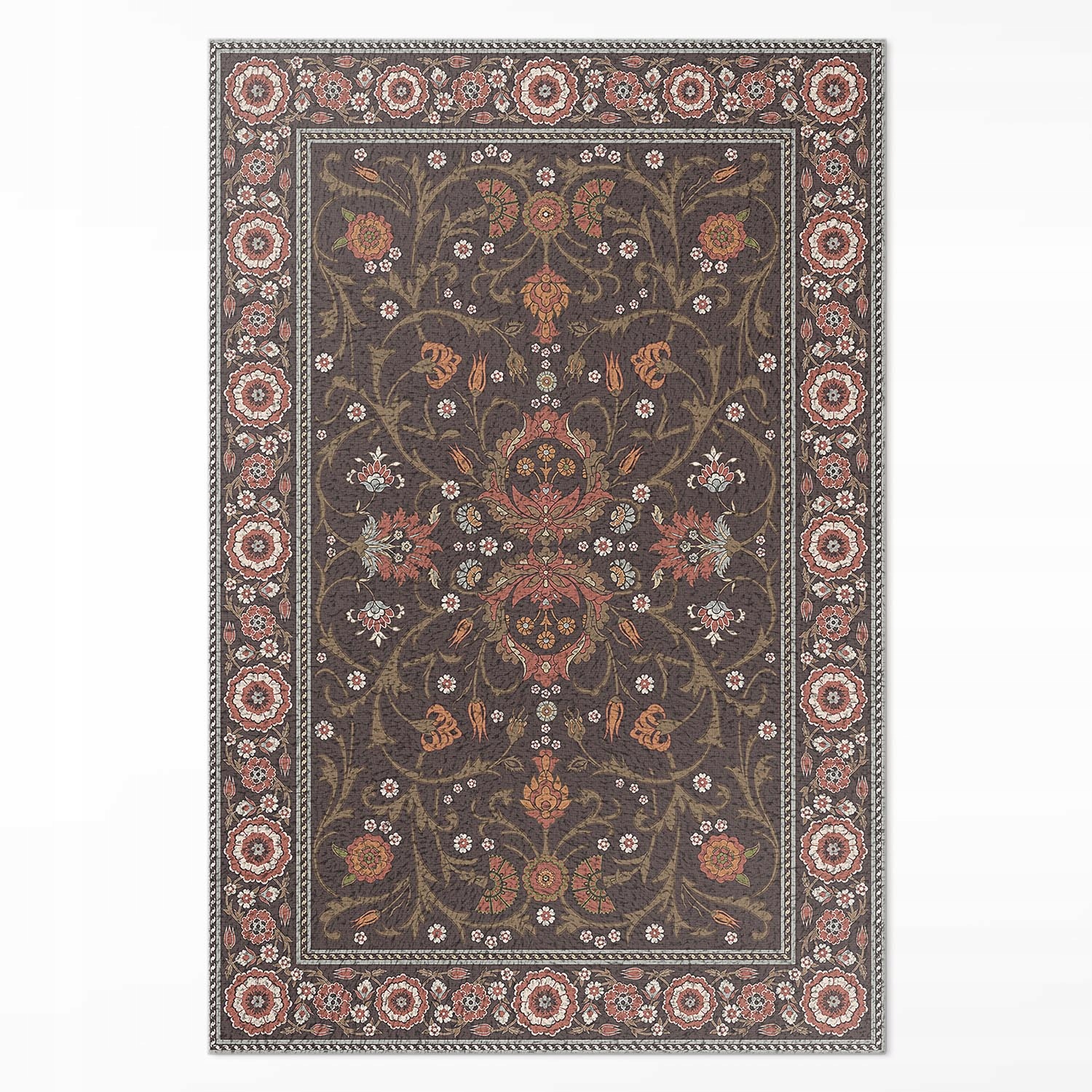 Vinylový koberec do kuchynského salónu Klasické ozdobné kvety 100x150 cm