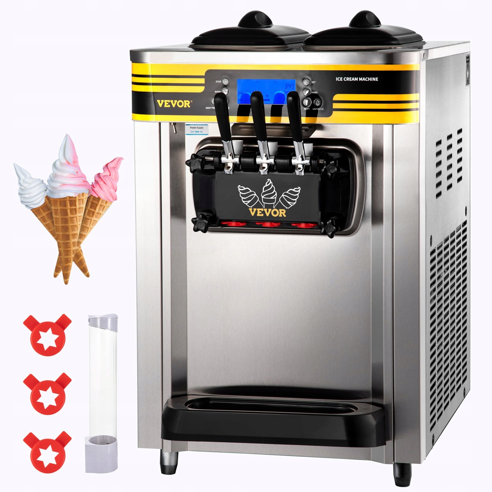 Stroj na zmrzlinu 22-30 l/h 2350 W – zmrzlinárna 2 zásobníky 6 l
