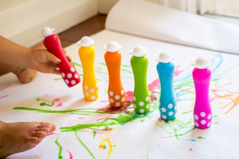 DJECO MARKERY STEMPELKOWE DLA MALUCHÓW PIANKOWE 6SZT Wiek dziecka 18 m +