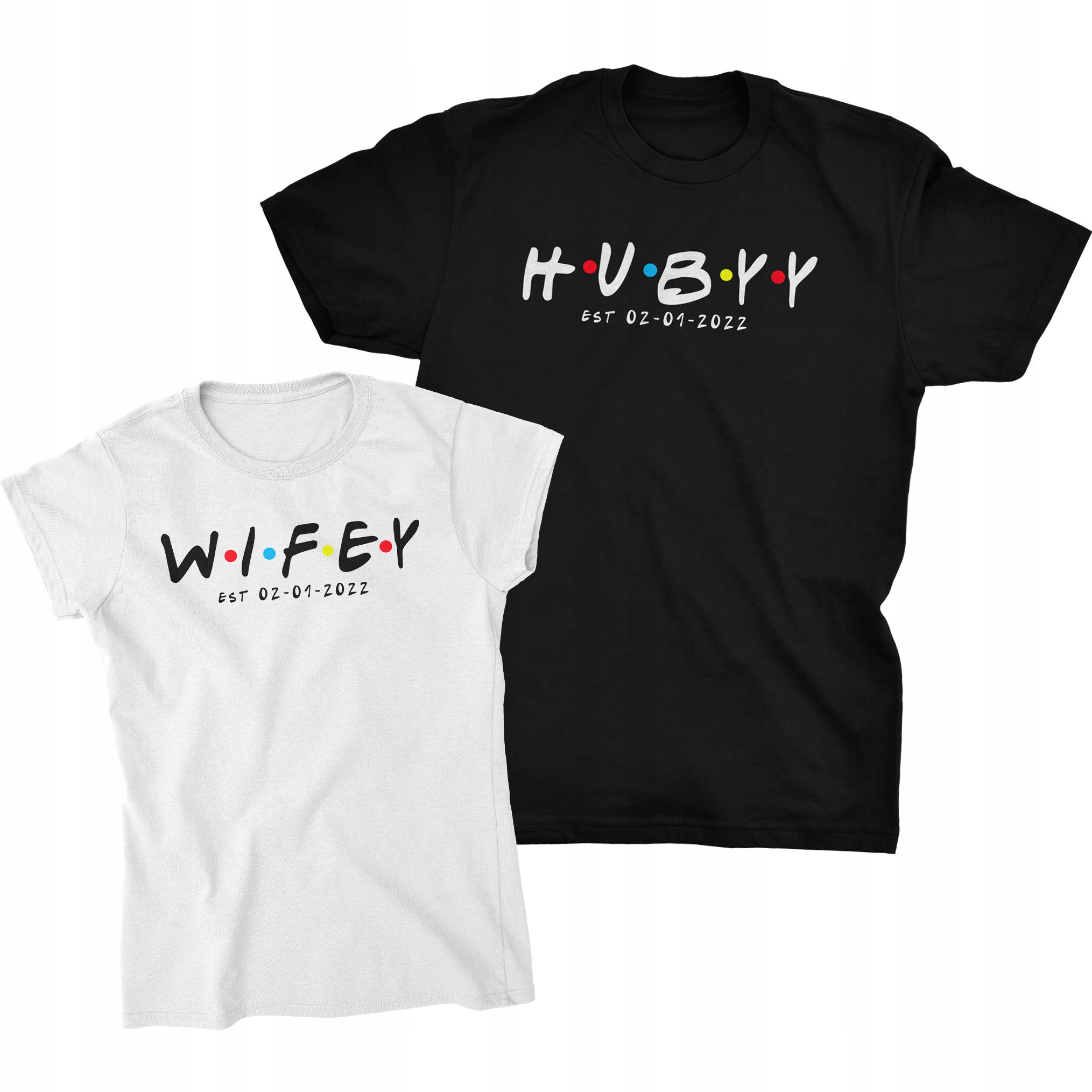 

Koszulki Dla Par Data Ślubu Żona Mąż Walentynki