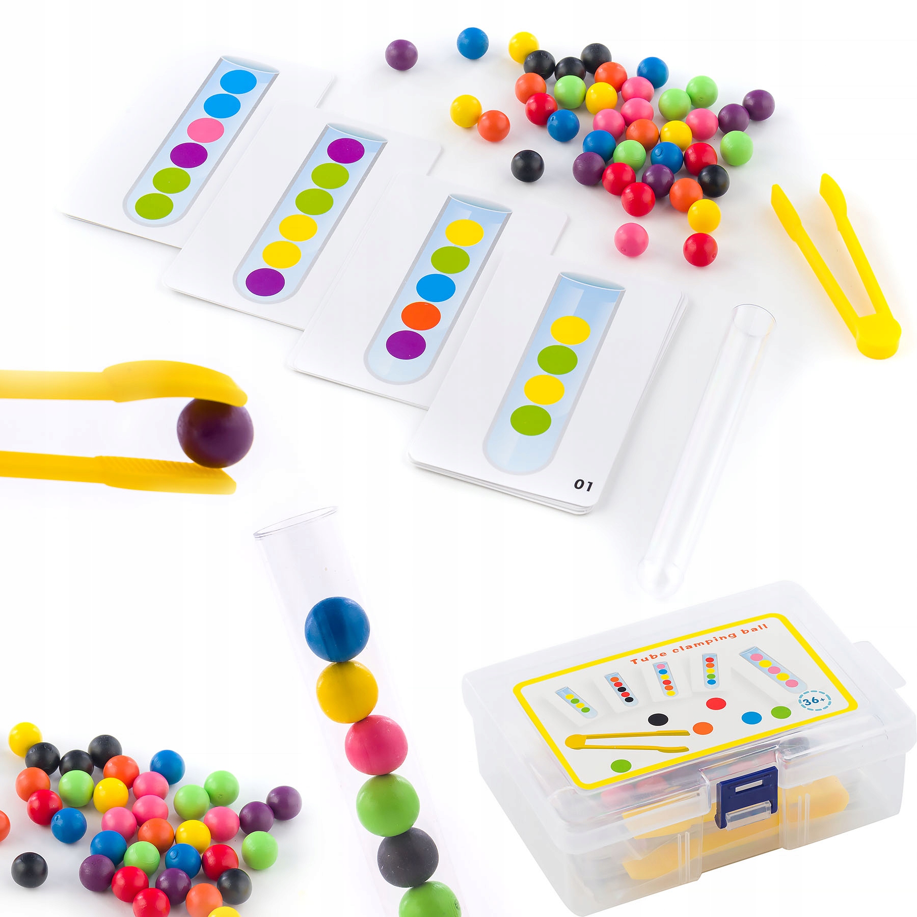 

Zabawka edukacyjna ukłdanka probówka Montessori