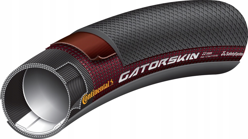 Continental Plášť Sprinter Gator Skin 28"x22mm (27x1") Cerná Dura Skin