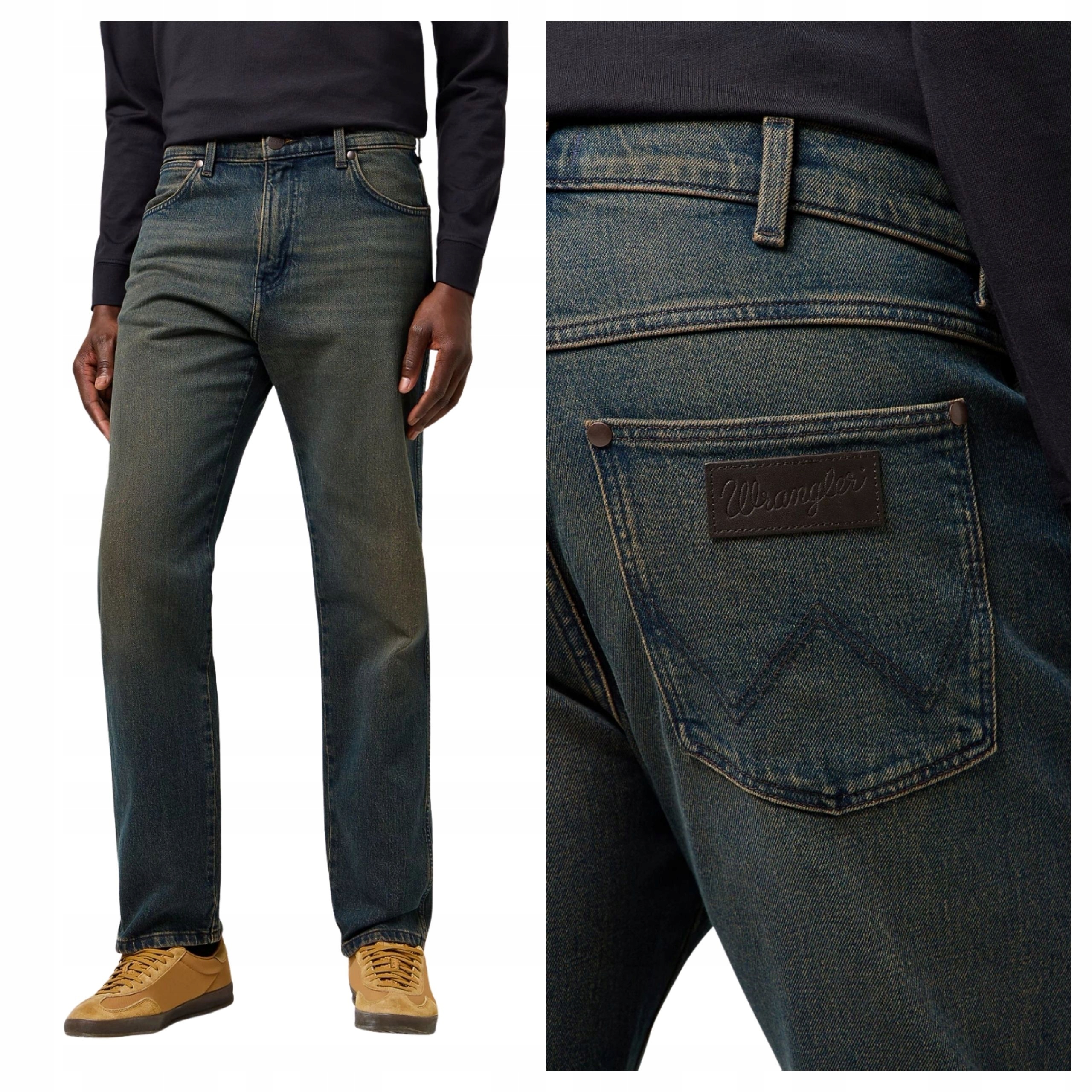 Pánské džíny Wrangler Frontier Černé Nebula Pohodlné Klasické W31 L32