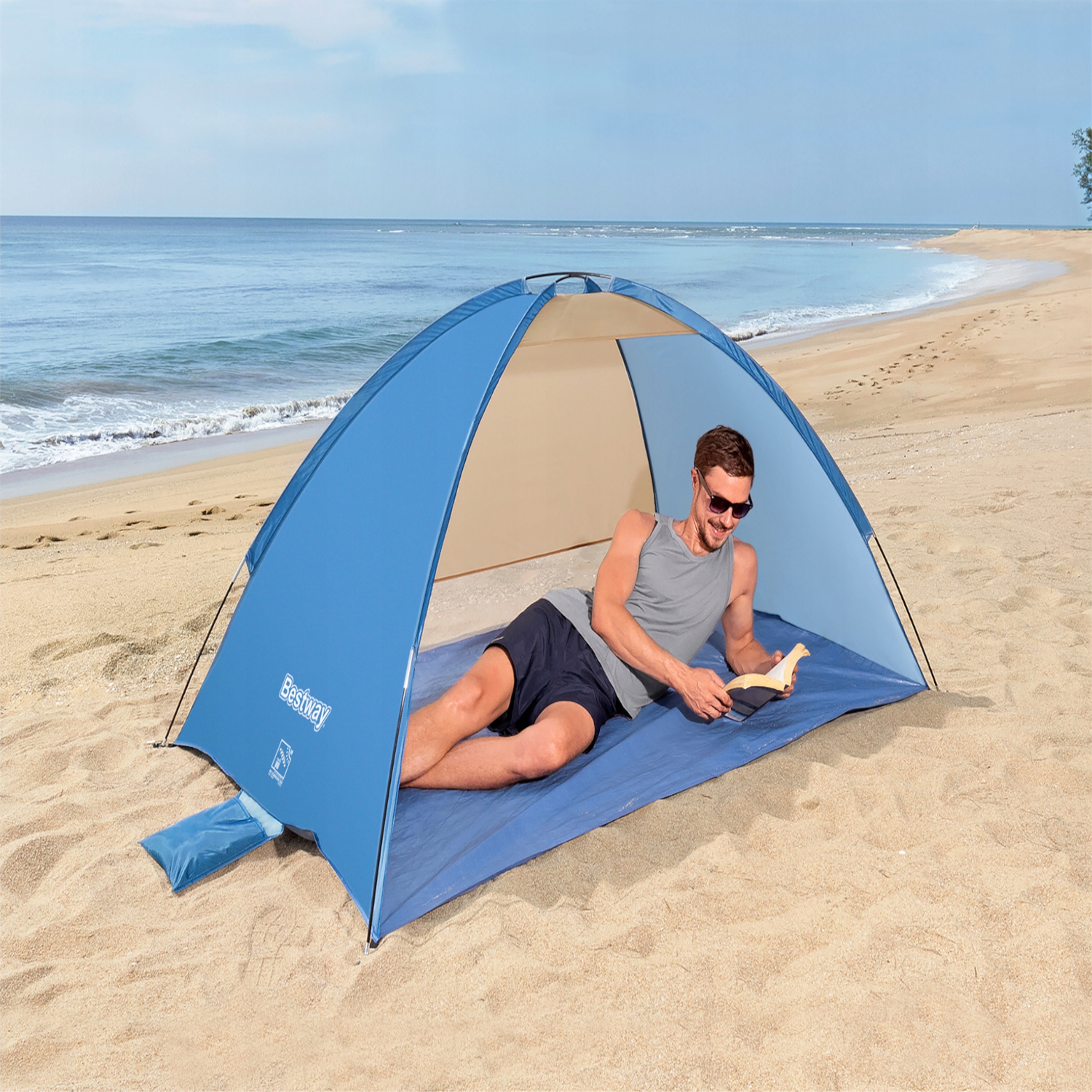 Namiot plażowy UV dwuosobowy 120x200x95 cm bestway wodoodporny 68105 Model Beach Ground 2