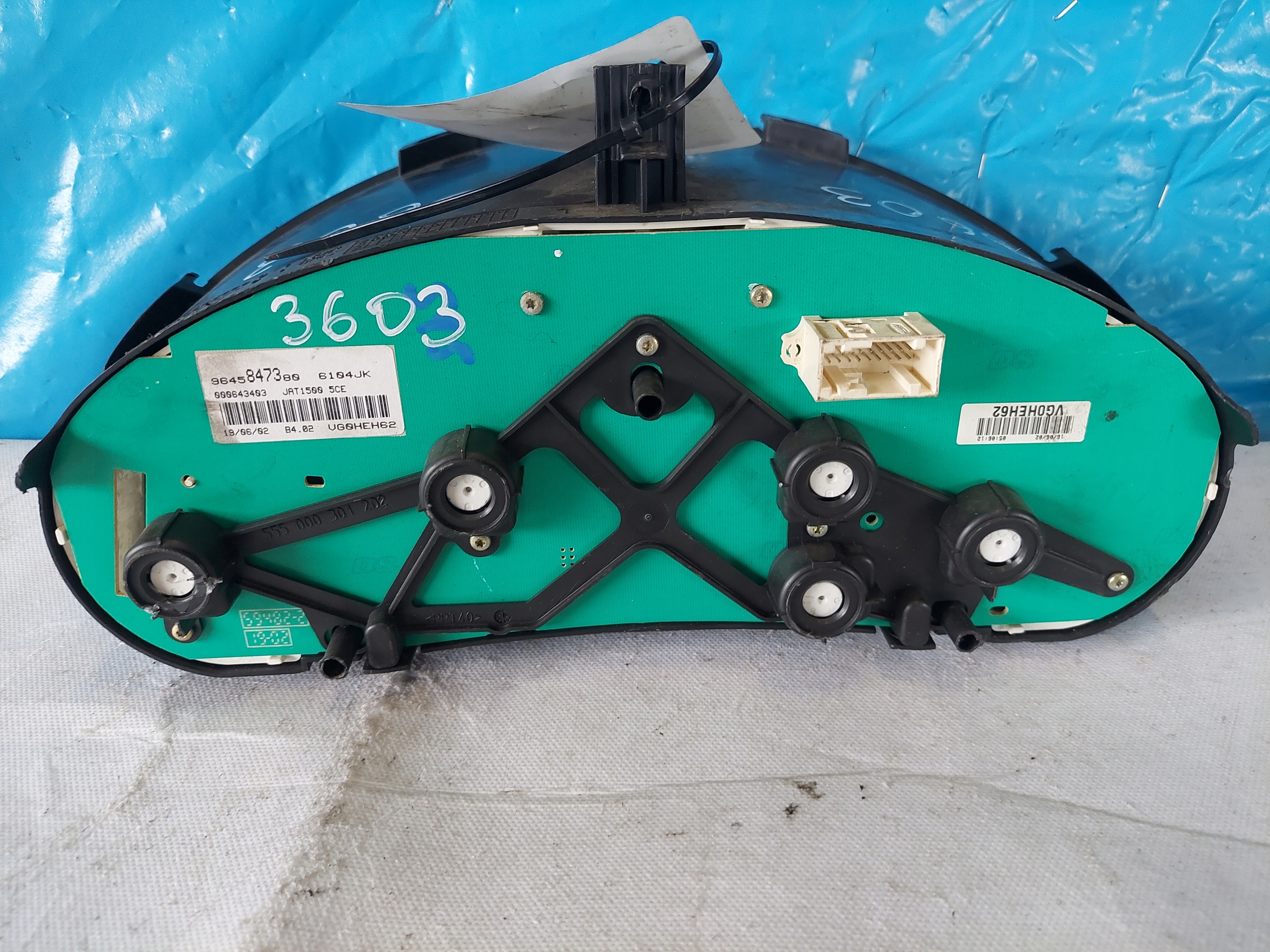 dials clock PEUGEOT 206 CC 2.0 B 9645847380