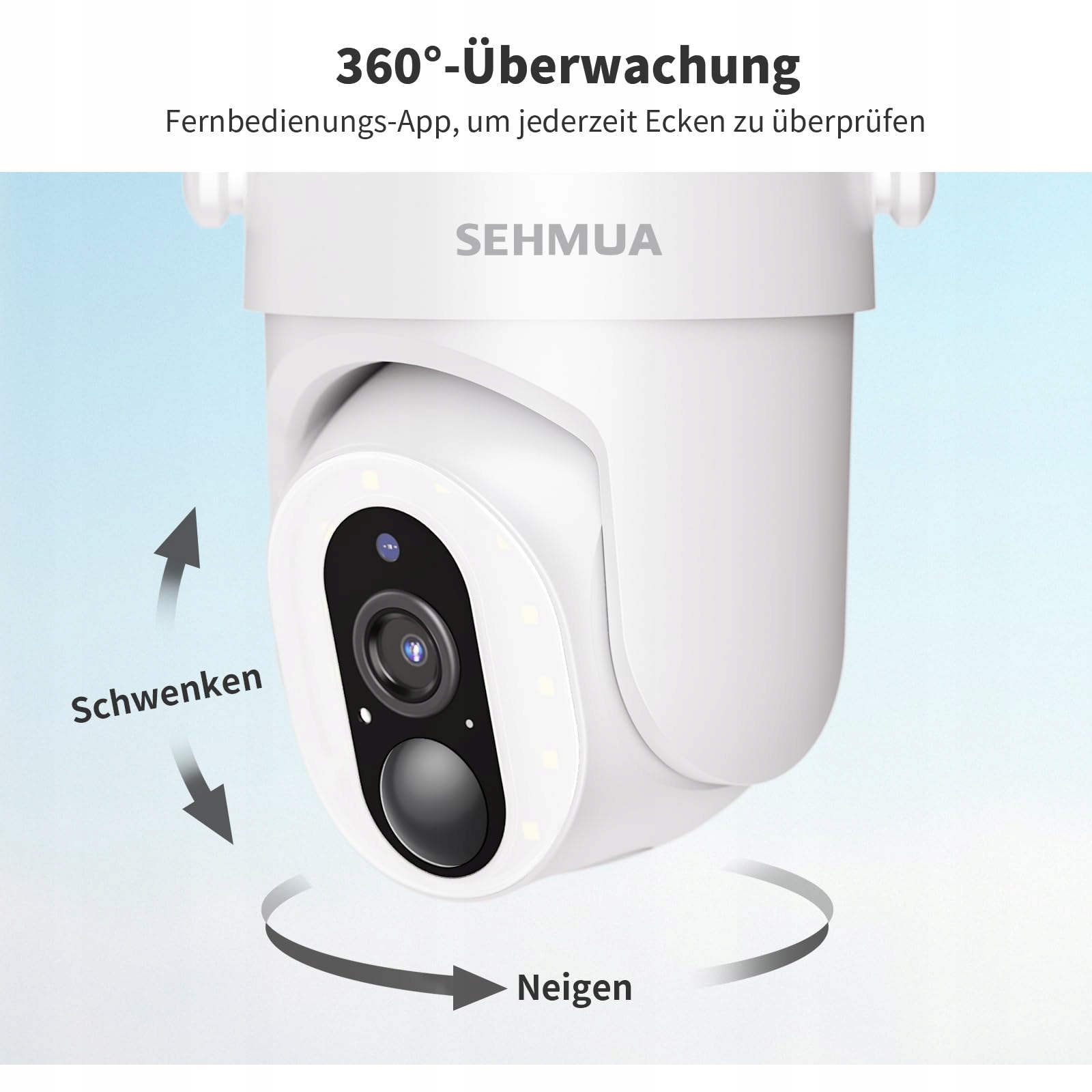 SEHMUA 2K Kamera Zewnętrzna Bezprzewodowa z Akumulatorem i Solarem — miniatura 6