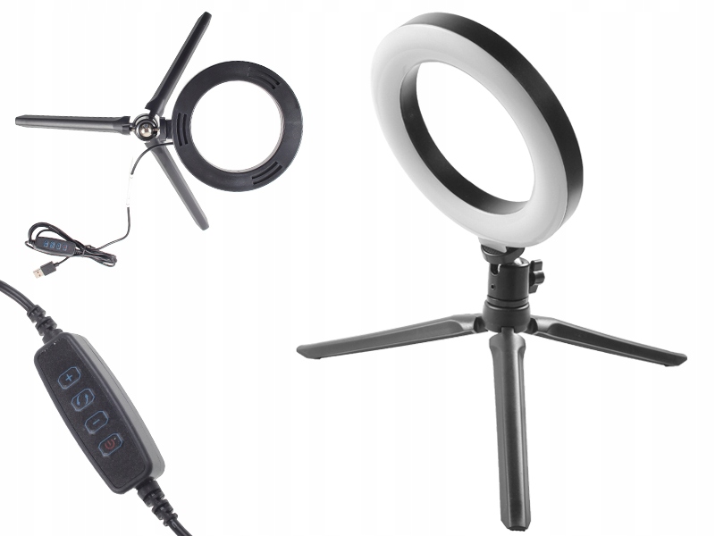 

Lampa Pierścieniowa Led Selfie Makijaż Statyw Tel