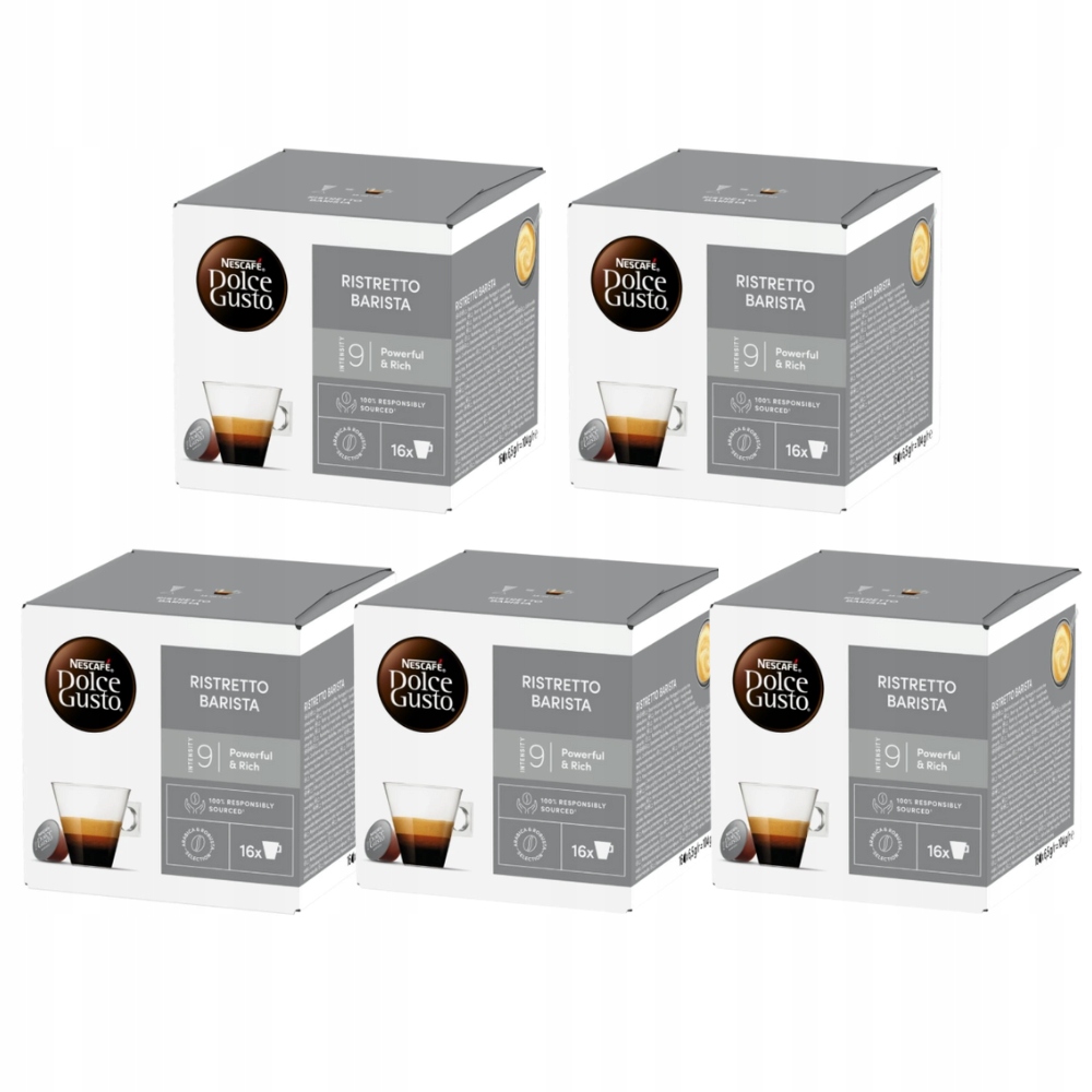 Levně Kapsle Dolce Gusto Nescafé Espresso Ristretto Barista Sada 5 x 16 ks