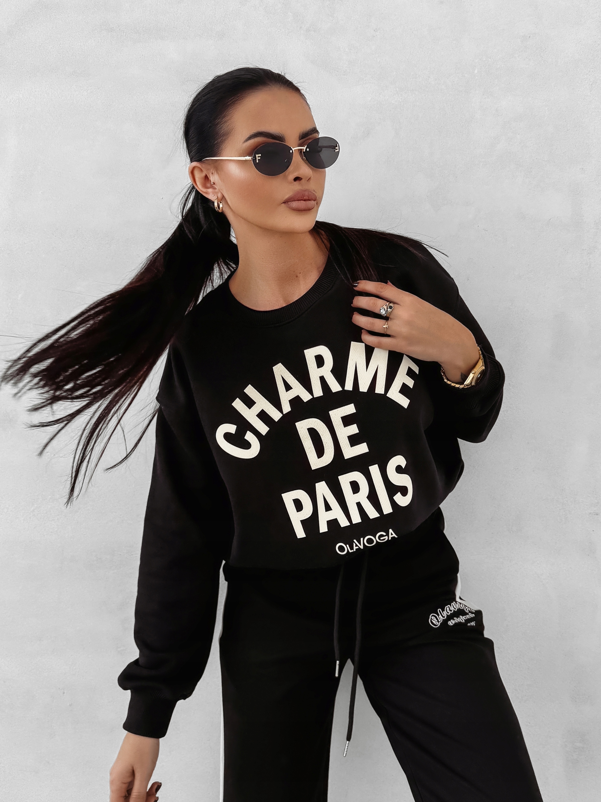 Dámská Mikina Charme Olavoga černá, velikost S