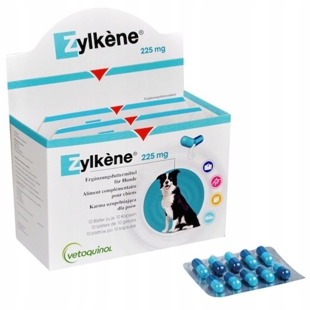 Vetoquinol Zylkene 225mg Tabletki dla psa i kota na stres lęk 30 kaps