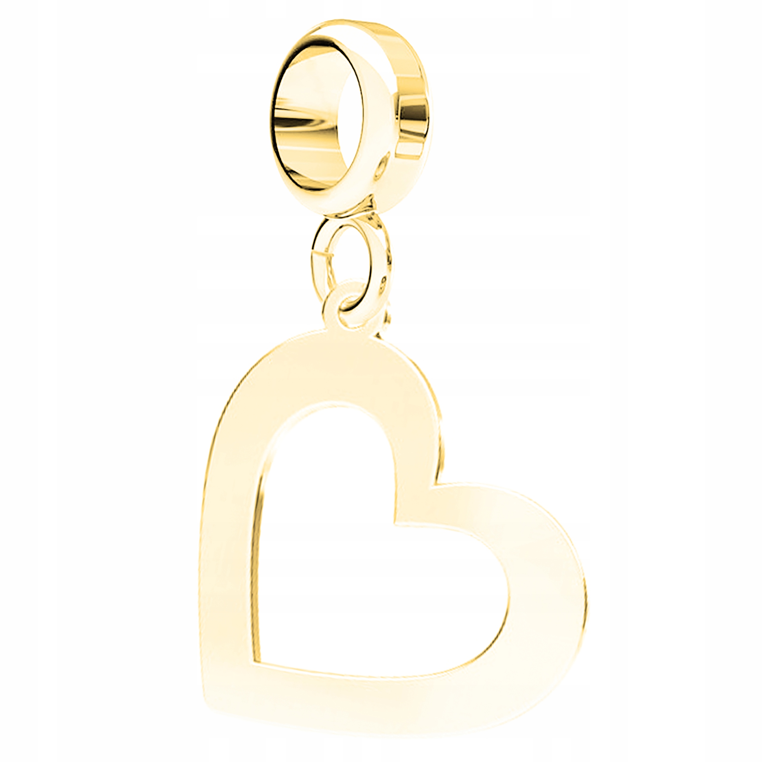 Charms Zlaté prázdné srdce Plech s otevřeným srdcem Srdíčko Stříbro 925