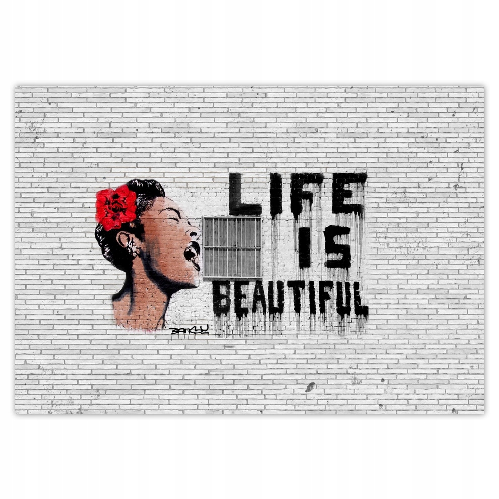 

Naklejki 100x70 Banksy Life is beautiful