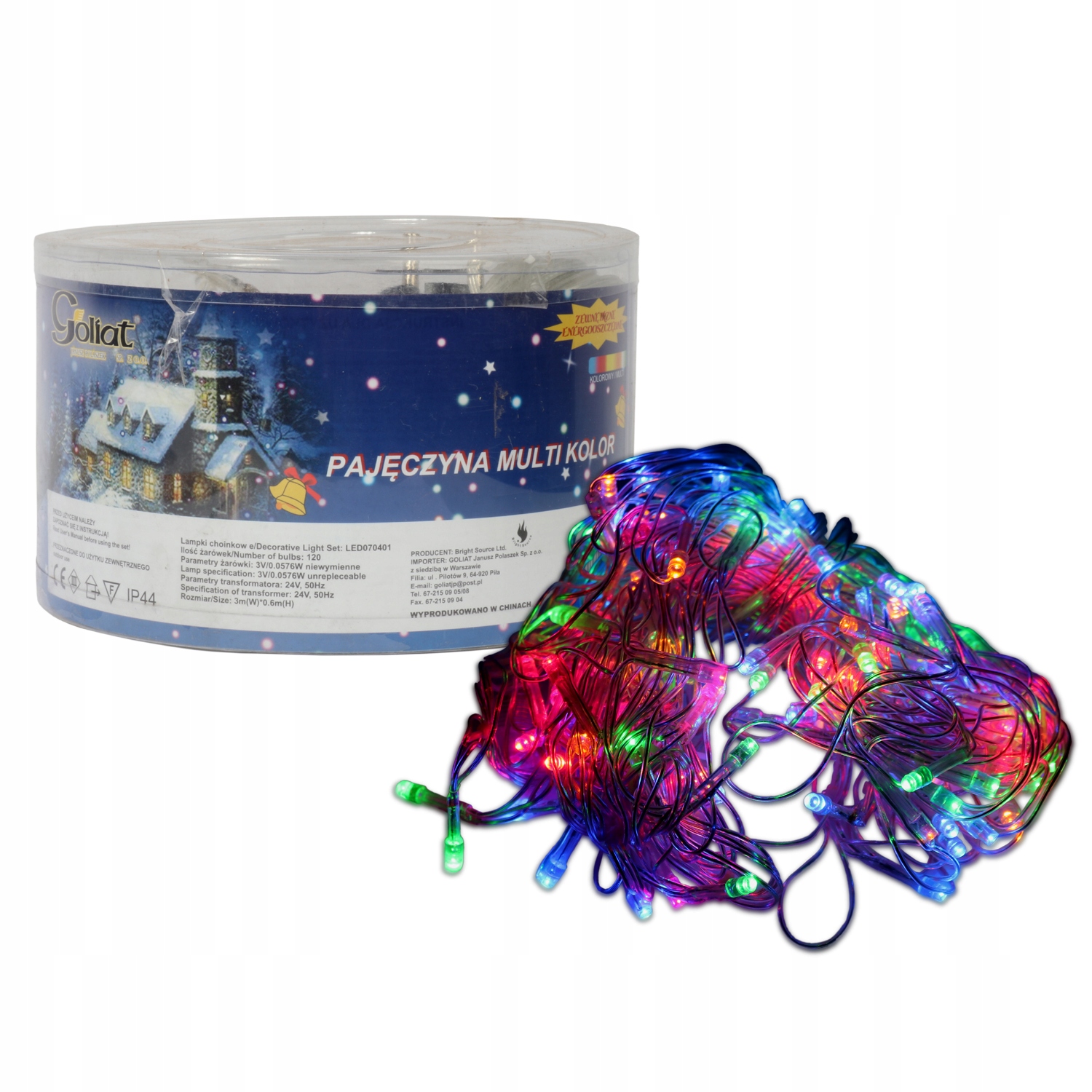 Pavučinová opona 120 led multicolor