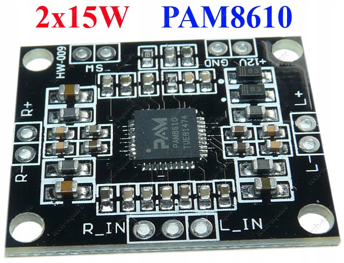 Moduł Wzmacniacz audio stereo 2x15W PAM8610 Producent nieznany producent