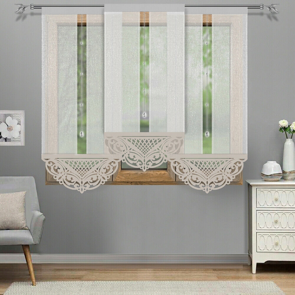 

Firana Gotowa Panel Ażur Komplet 180x150cm Szary