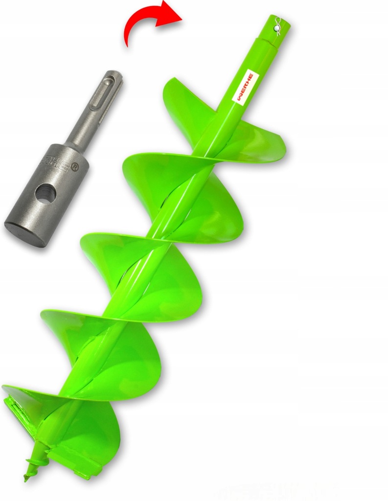 Vrták do půdy 200 mm s adaptérem Sds Plus Werhe