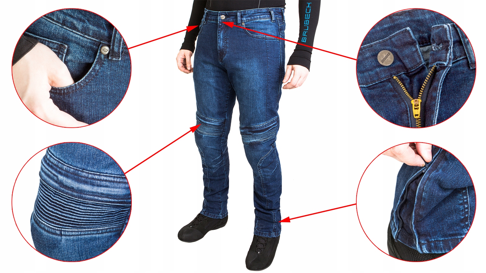 WYGODNE JEANSY MOTOCYKLOWE OZONE HORNET M Producent Ozone