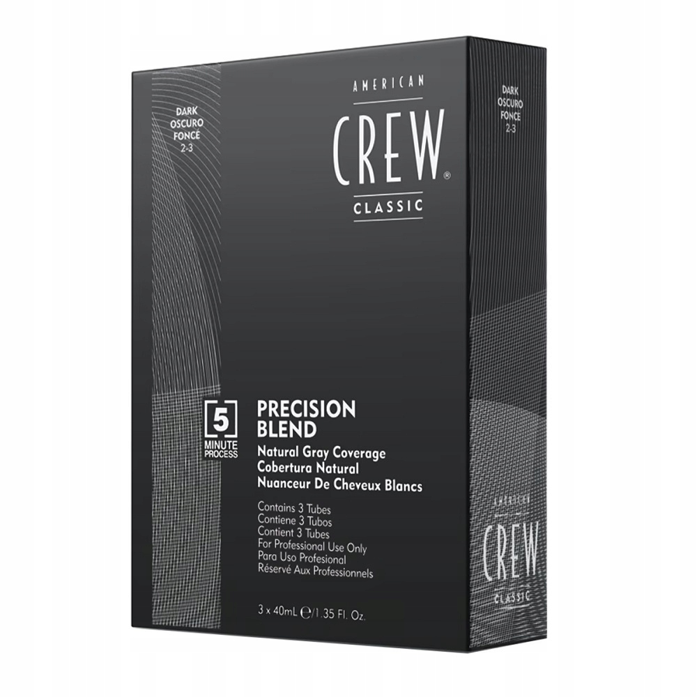 Mladší vzhled za 5 minut Precision Blend tmavý odličovač American Crew 3x4