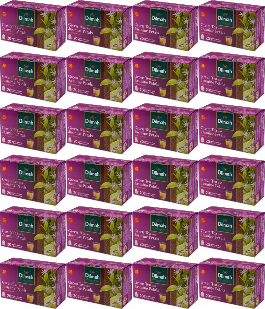 Herbata zielona Dilmah Green Tea jaśminowa 20 sztuk torebki x24