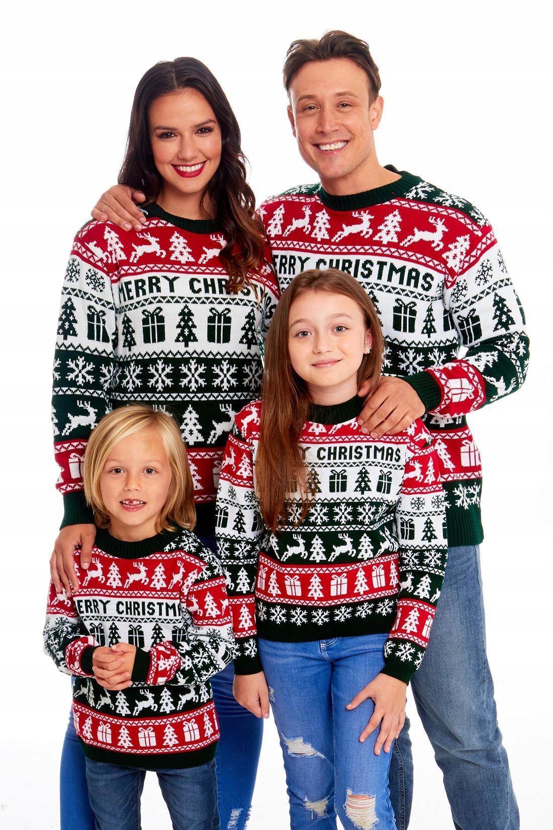 SWETER ŚWIĄTECZNY DLA DZIECKA MERRY CHRISTMAS 6/7 Rękaw długi rękaw