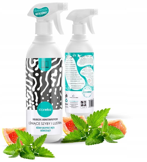 

Naturalny Płyn Do Szyb Grejpfr Mięta 500ml Klareko