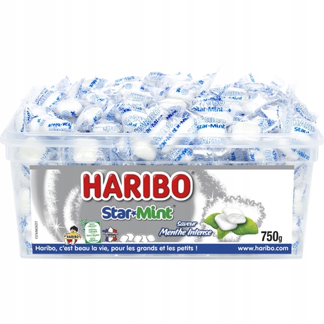 Cukierki Star Mint Haribo Pojemnik 750g
