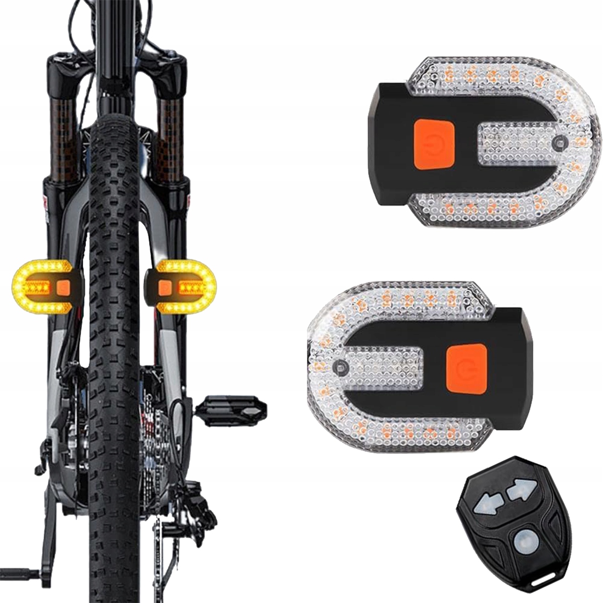 Lampka rowerowa tył Usb Led Kierunkowskazy Pilot