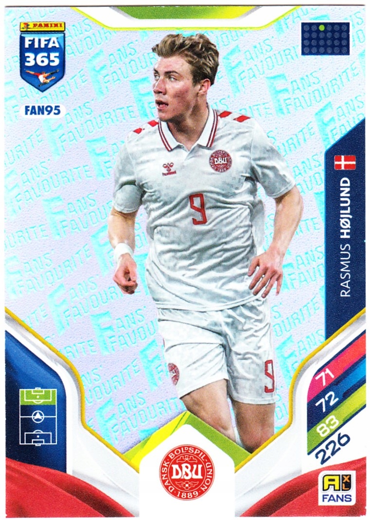 Panini Fifa 365 2026 Fans' Favourite Rasmus Højlund FAN95 Różowy (Pink)