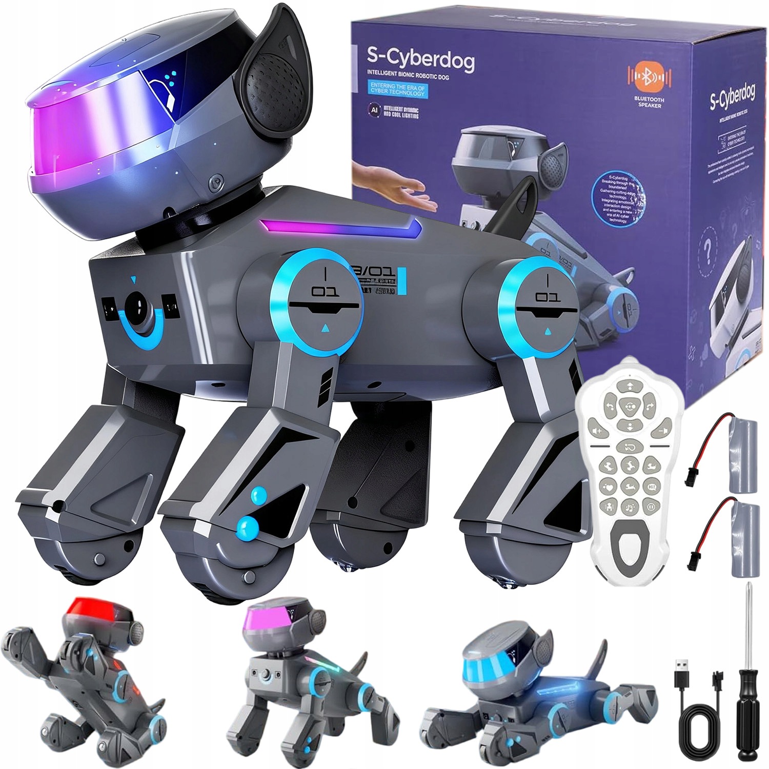Pes Bluetooth Robot Interaktivní Dálkově Ovládané Led Světlo Dárek