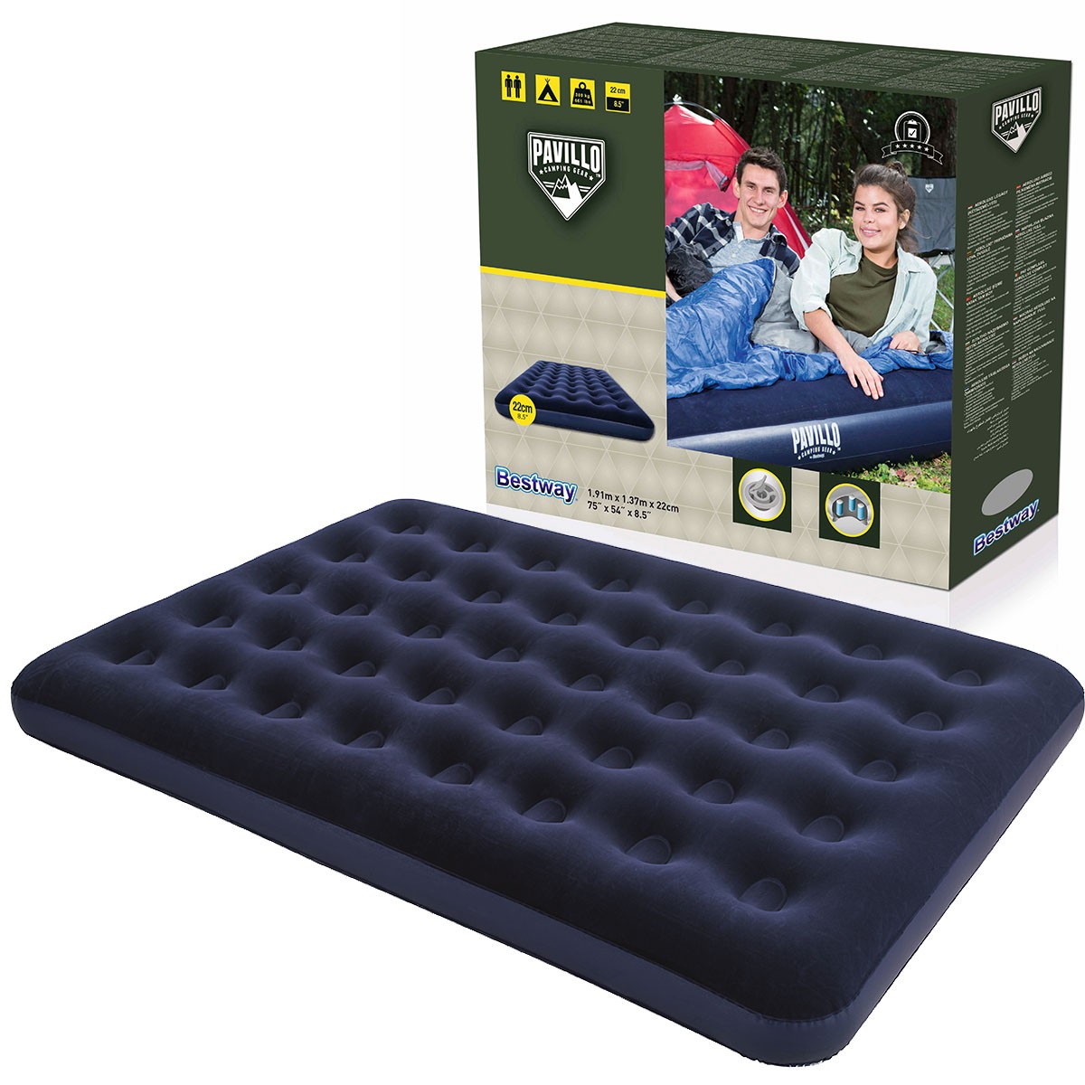 

Bestway 67002 Materac Welurowy 191x137x22cm