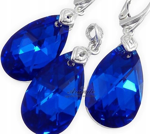 Krystaly Komplet+řetízek Blue Comet Stříbro