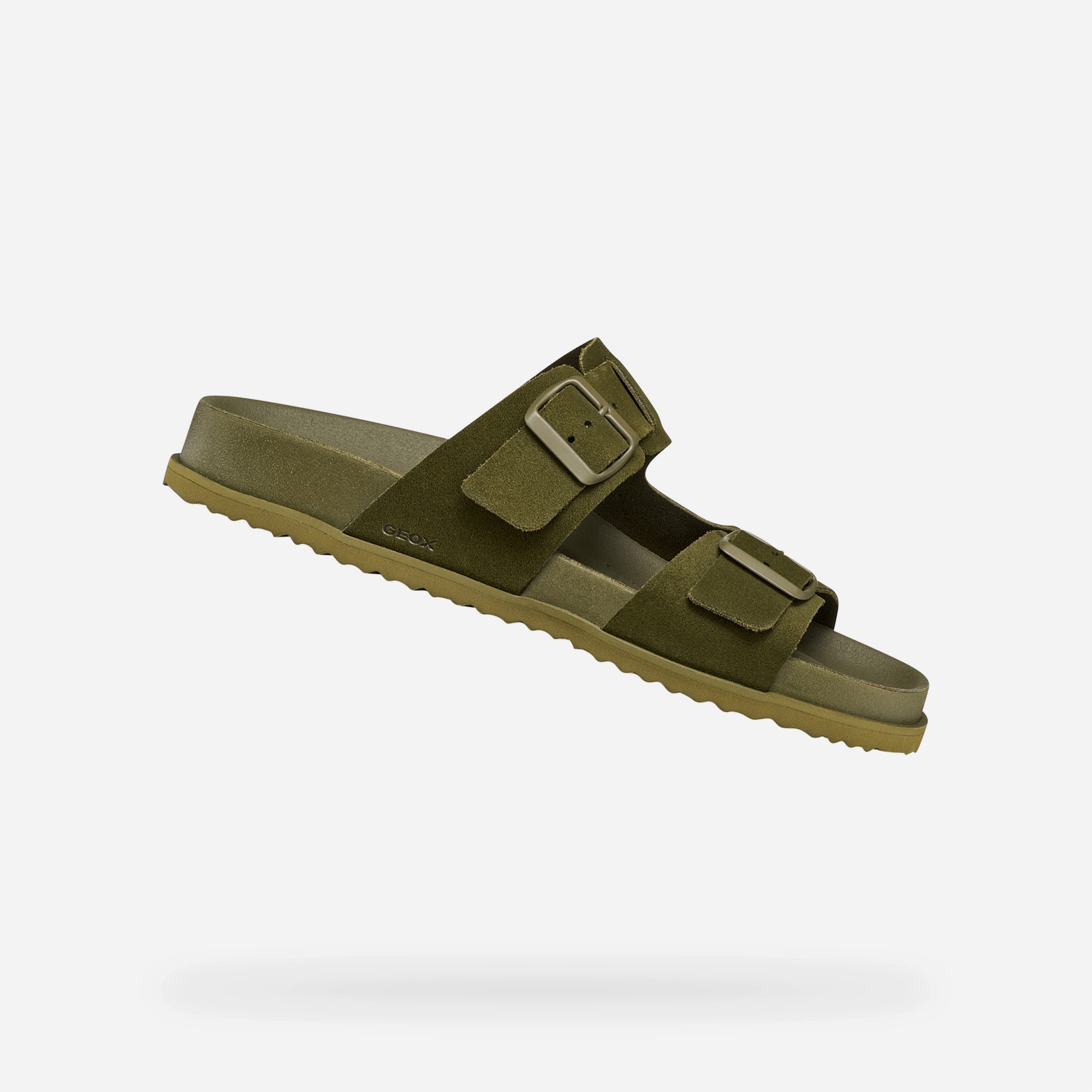 Geox Khaki pánské pantofle Geox Parnaiba
