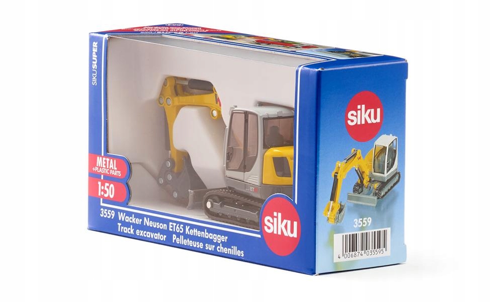 SIKU 3559 KOPARKA WACKER NEUSON GĄSIENNICA 1:50 Wiek dziecka 3 lata +