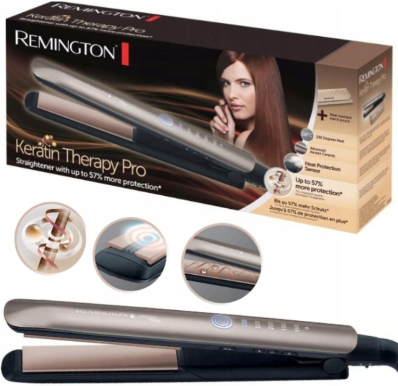 Prostownica Do Włosów Remington Keratynowa Ochrona Etui Płytki 110MM 230 St