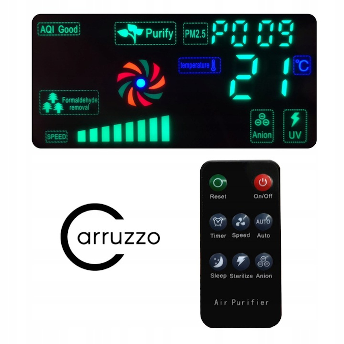 Duży AUTOMATYCZNY OCZYSZCZACZ POWIETRZA jony 7w1 Kod producenta Q34F