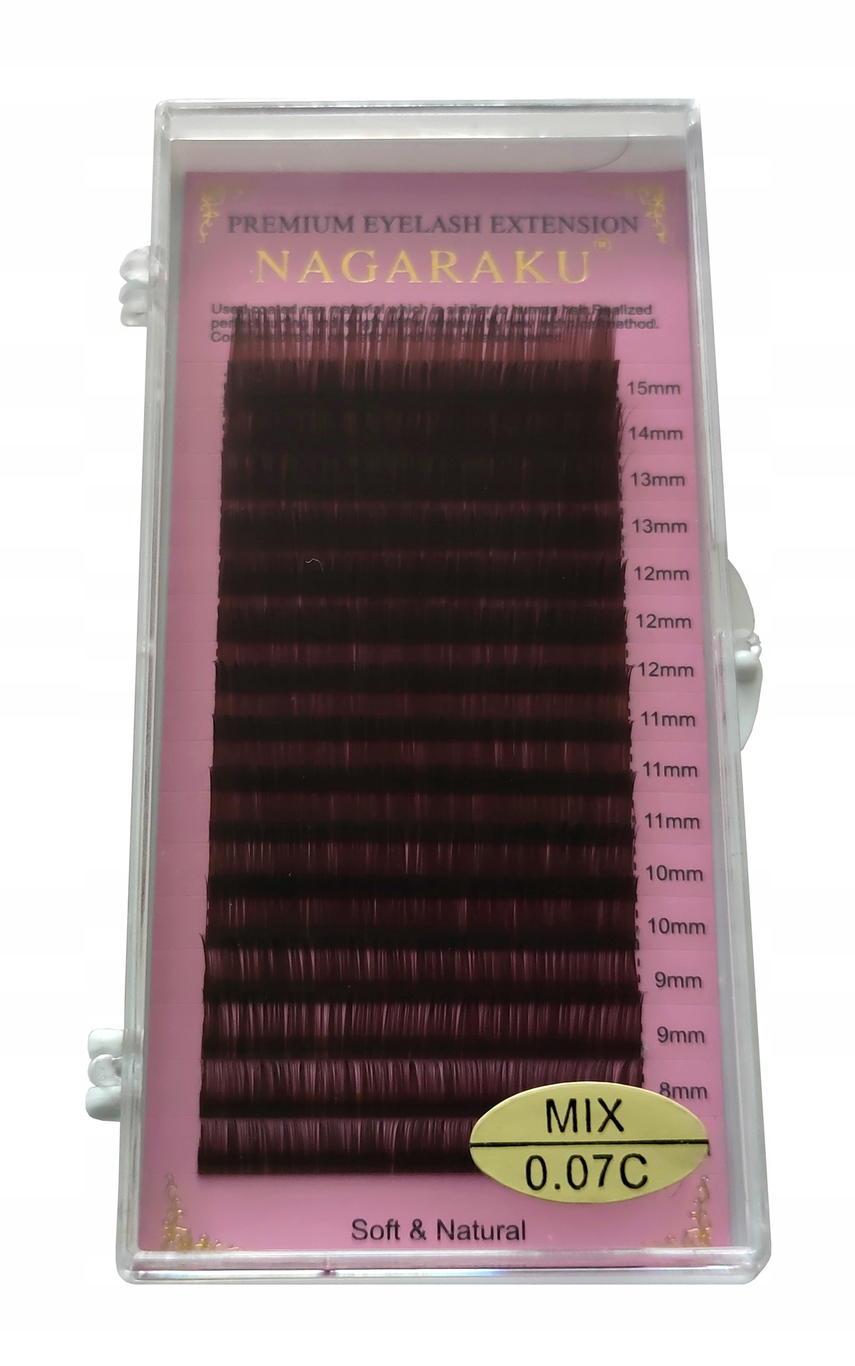 

Nagaraku Rzęsy Premium Brown mix C 0,07 7-15