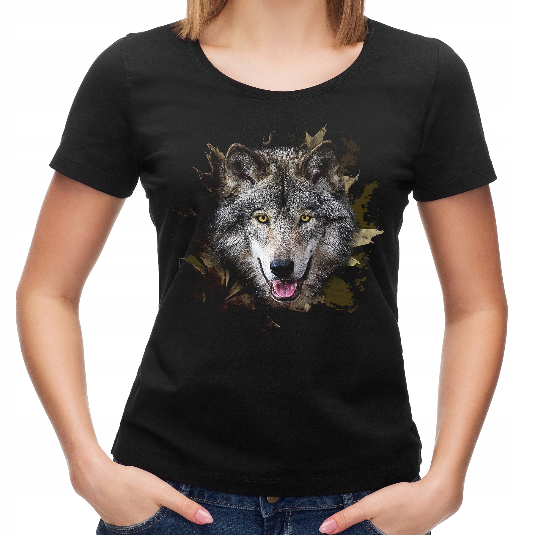 

Koszulka Wilk Głowa (L):: XL,: czarny