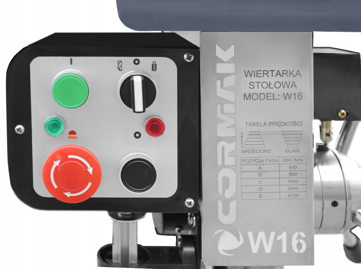 WIERTARKA STOŁOWA KOLUMNOWA SŁUPOWA DO METALU 16MM /MK2 PRZEMYSŁOWA Kod producenta WIERTARKA GWINCIARKA CORMAK W16