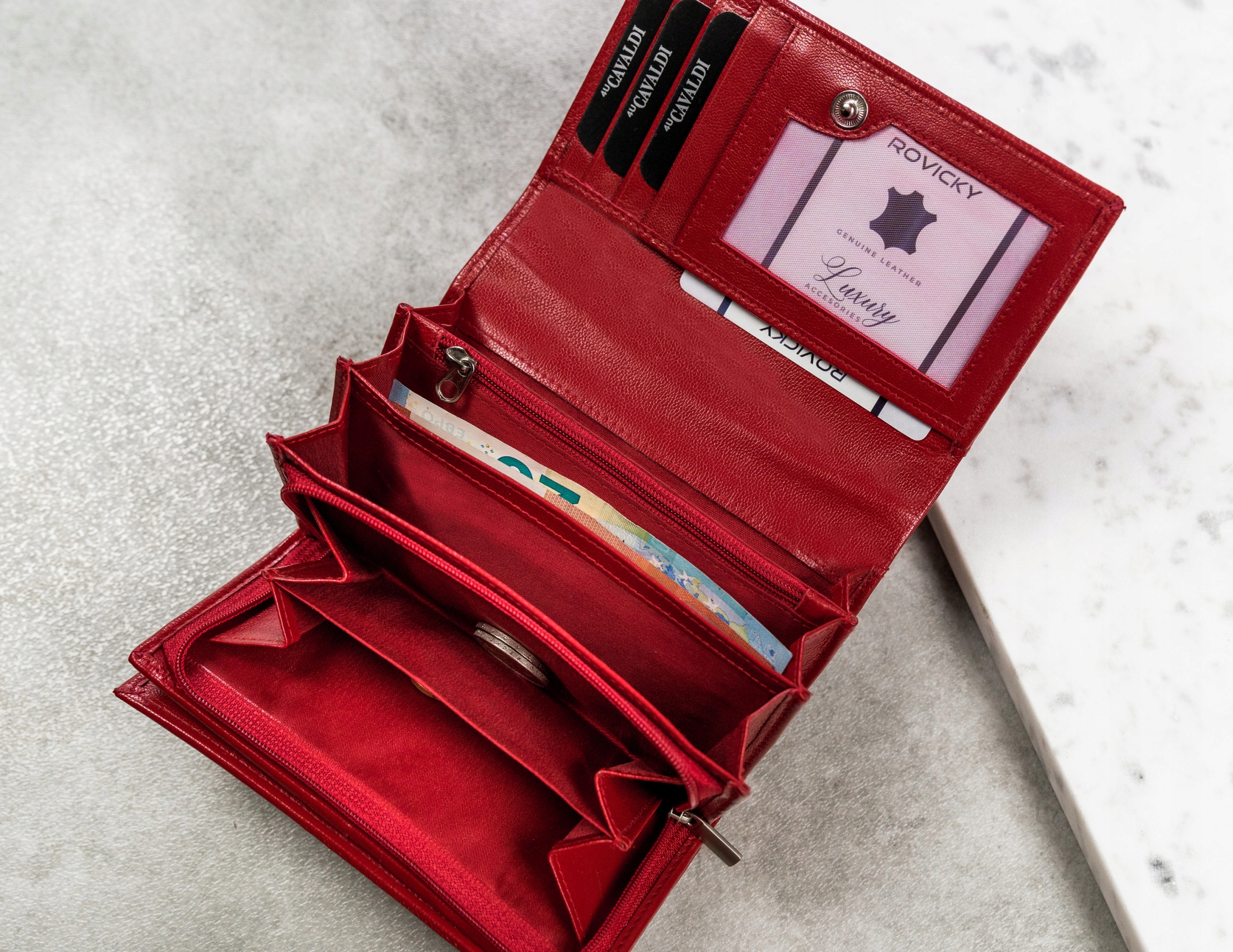 Zachwycający portfel damski skórzany HQ RFID Rodzaj portfel