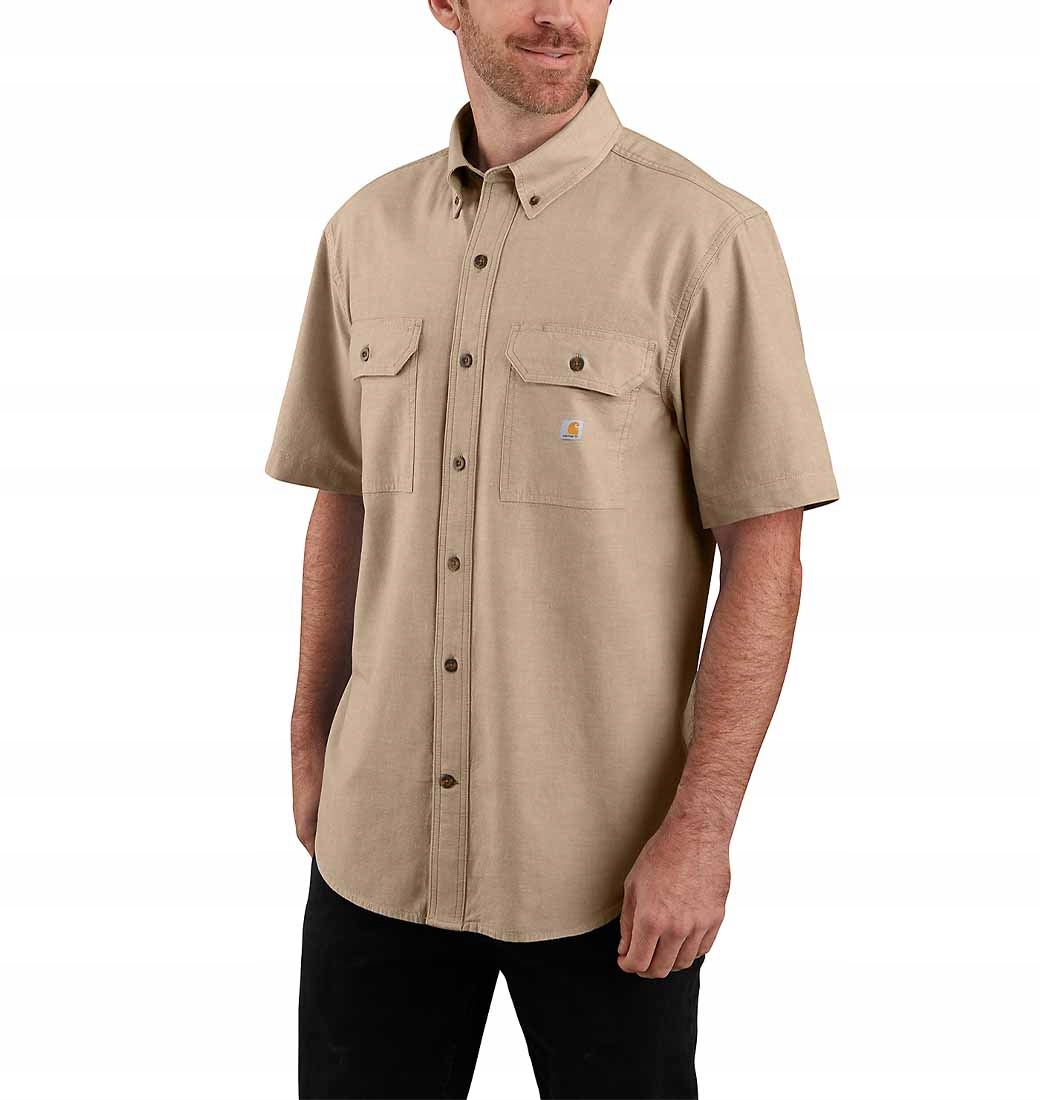 Košile Carhartt Midweight Chambray Dark Tan