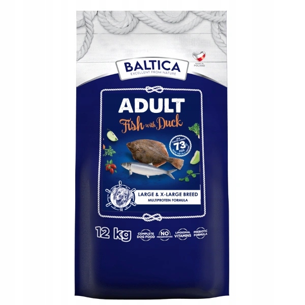 Baltica Adult Fish with Duck L/XL12kg+ przysmaki