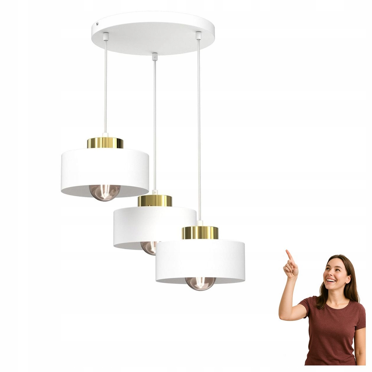 Trojitá závesná lampa na kruhu Marti 9850 Luminex