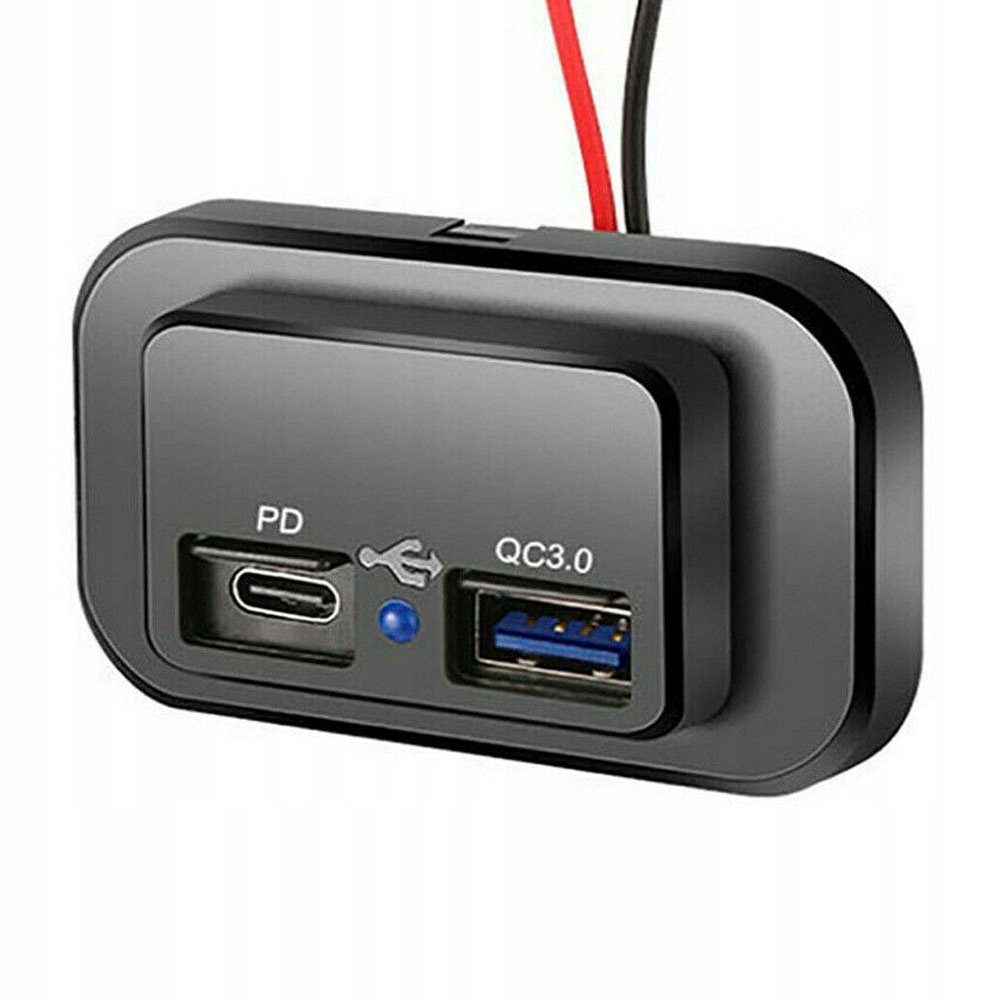 

Gniazdo Samochodowe Ładowarka Usb 12V 24V Pd QC3.0