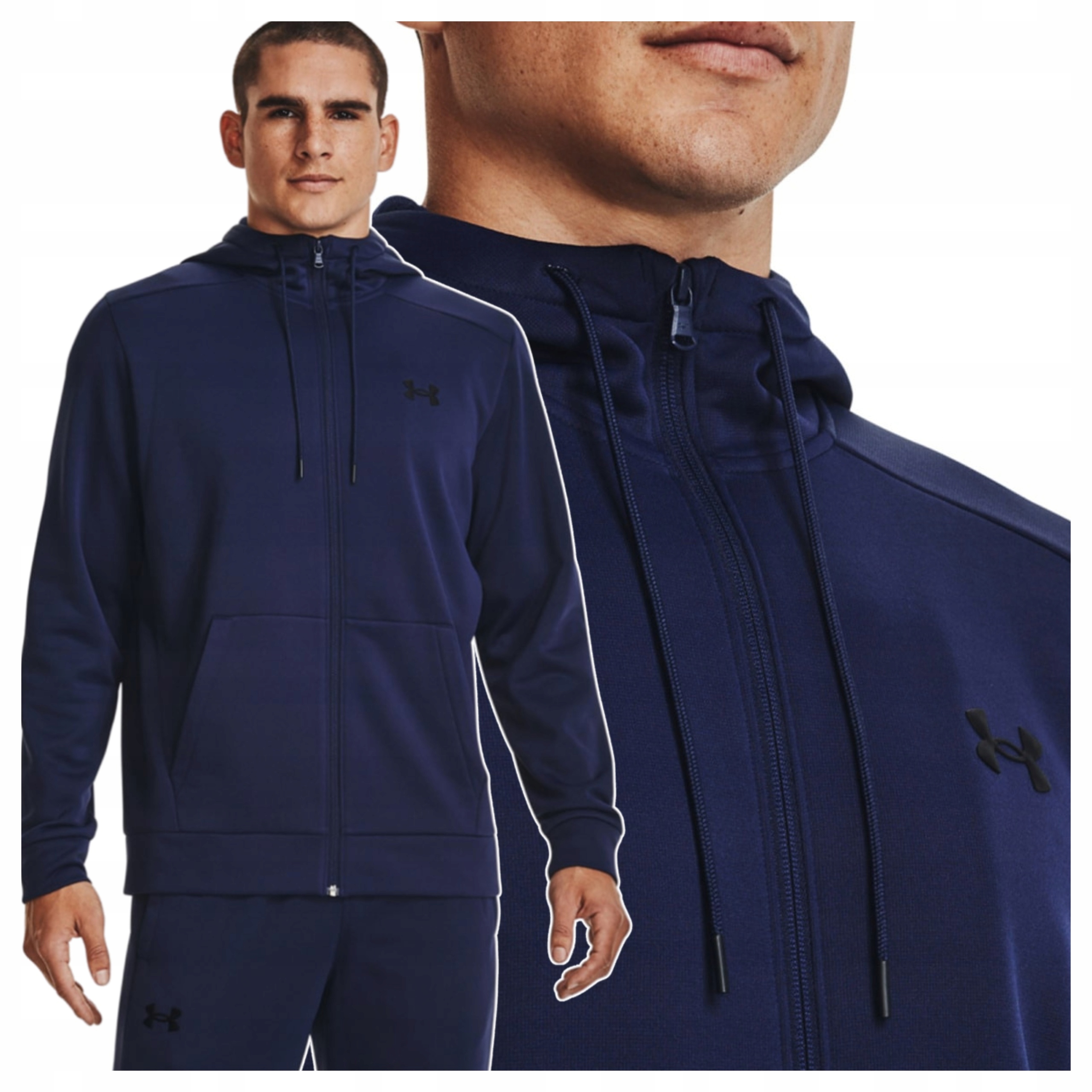 Bluza Under Armour Męska Sportowa Rozpinana Zamek Kaptur Ciepła Treningowa